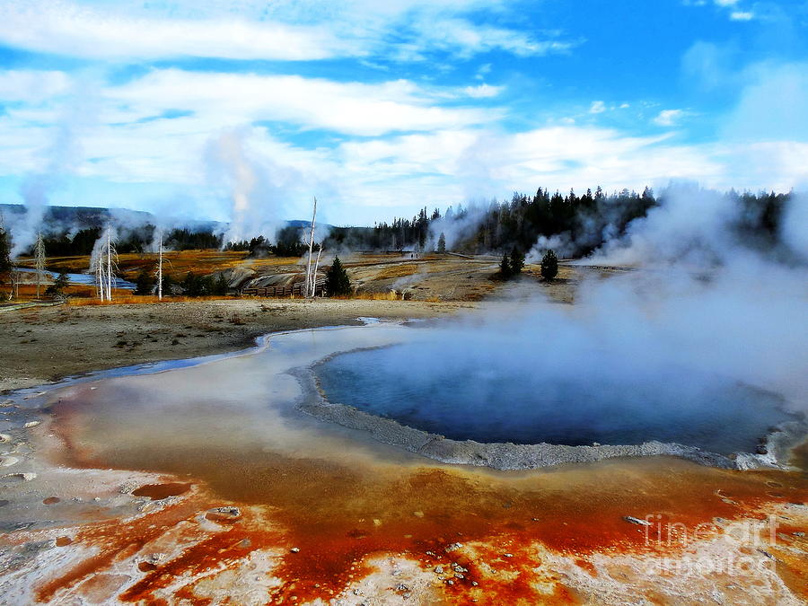 Beauty Pool in Upper Geyser Basin in Yellowstone National Park Photograph by Catherine Sherman