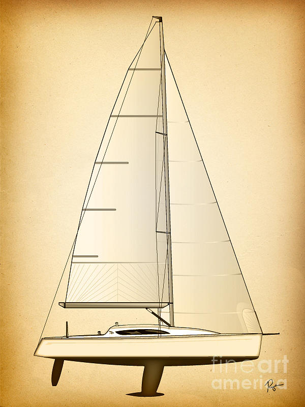 Sailing Drawing - Beauty by Regina Gray