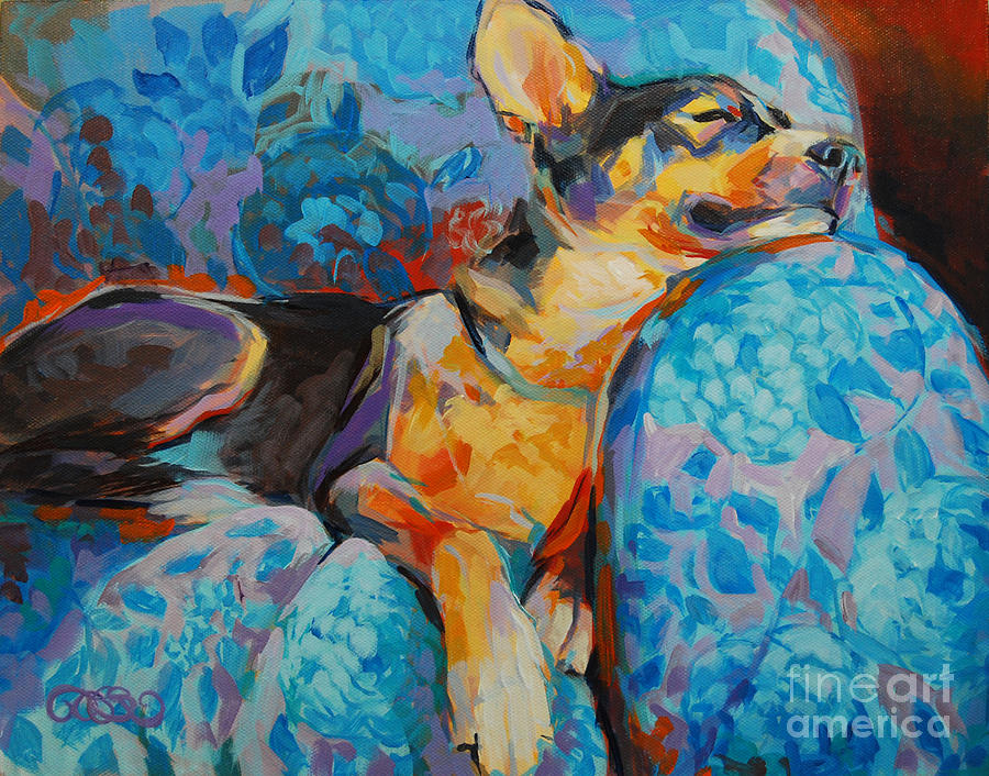 Dog Painting - Beauty Rest by Kimberly Santini