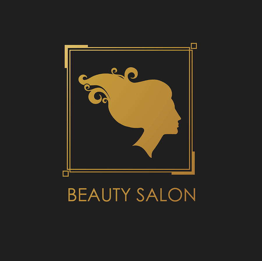Beauty Salon Logo Design Template With Beautiful Woman's ...