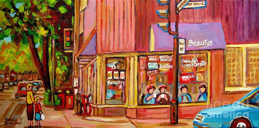 Beauty's Cafe Plateau Montreal Street Scene Brunch Deli Paintings ...