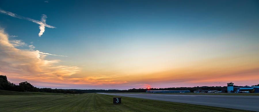 Sunset Photograph - Beaver County Airport Sunset by Kyle Nagle