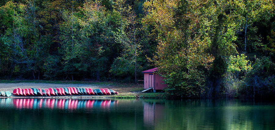 Boat Photograph - Beavers Bend Reflection by Robert Bellomy