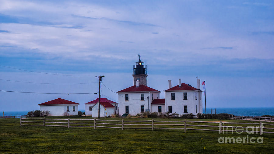 Beavertail Lighthouse. Photograph by New England Photography