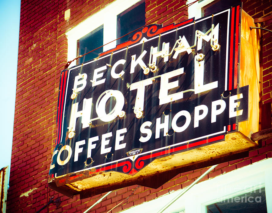 Beckham Hotel Sign Photograph by Sonja Quintero