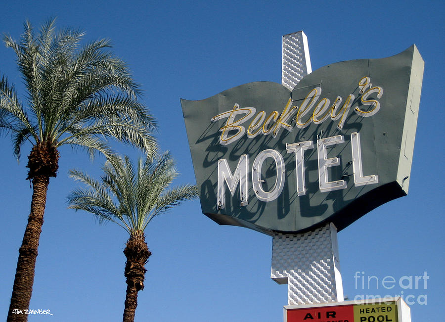 Vintage Digital Art - Beckleys Motel Cathedral City by Jim Zahniser