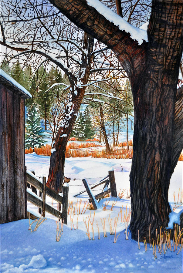 Beckworth Bathed in Snow Painting by Sandi Howell