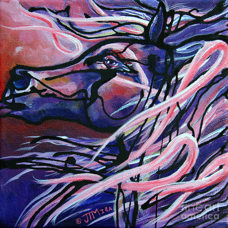 Horse Painting - BeCome a Survivor by Jonelle T McCoy