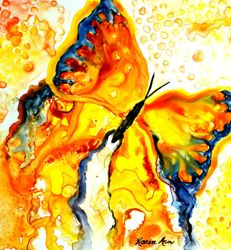 Becoming Butterfly Painting by Karen Ann