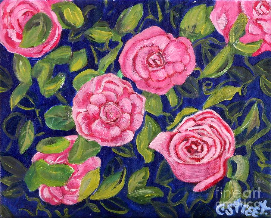 Rose Painting - Bed of Roses by Caroline Street