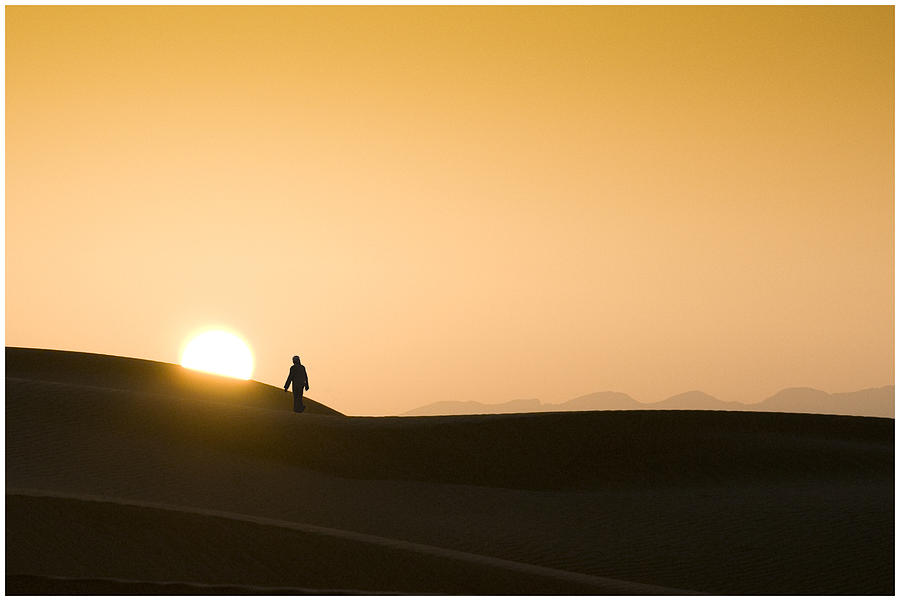 Bedouin and Sunrise in Oman Desert Photograph by © Steve Rogers
