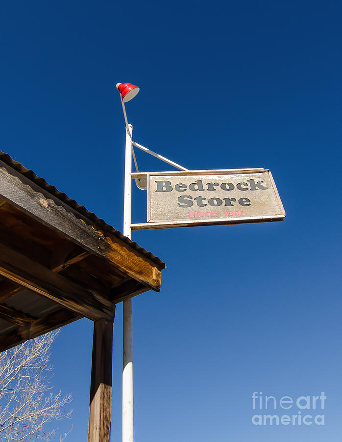Bedrock Store Sign Photograph by Bob and Nancy Kendrick