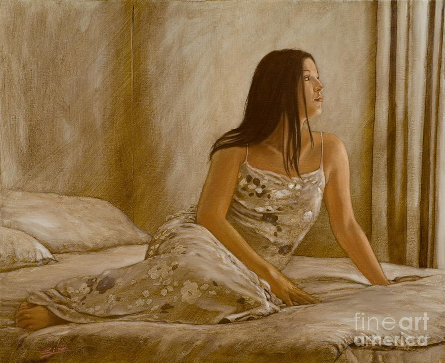 Bedroom sunlight Painting by John Silver
