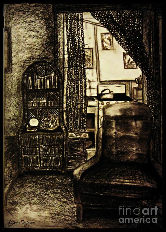 Bedsit Refuge - With Border Drawing by Leanne Seymour
