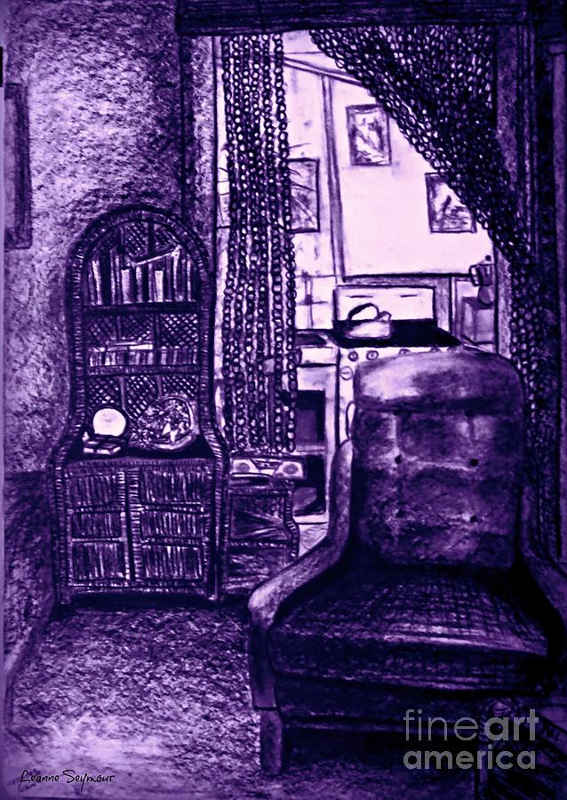 Bedsit Refuge In Purple Mixed Media by Leanne Seymour