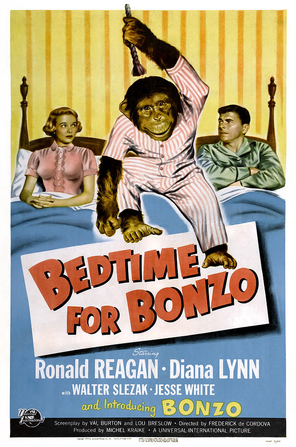 Movie Photograph - Bedtime For Bonzo, Diana Lynn, Bonzo by Everett