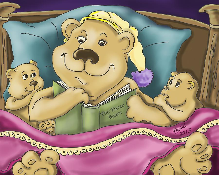 Bear Digital Art - Bedtime by Hank Nunes