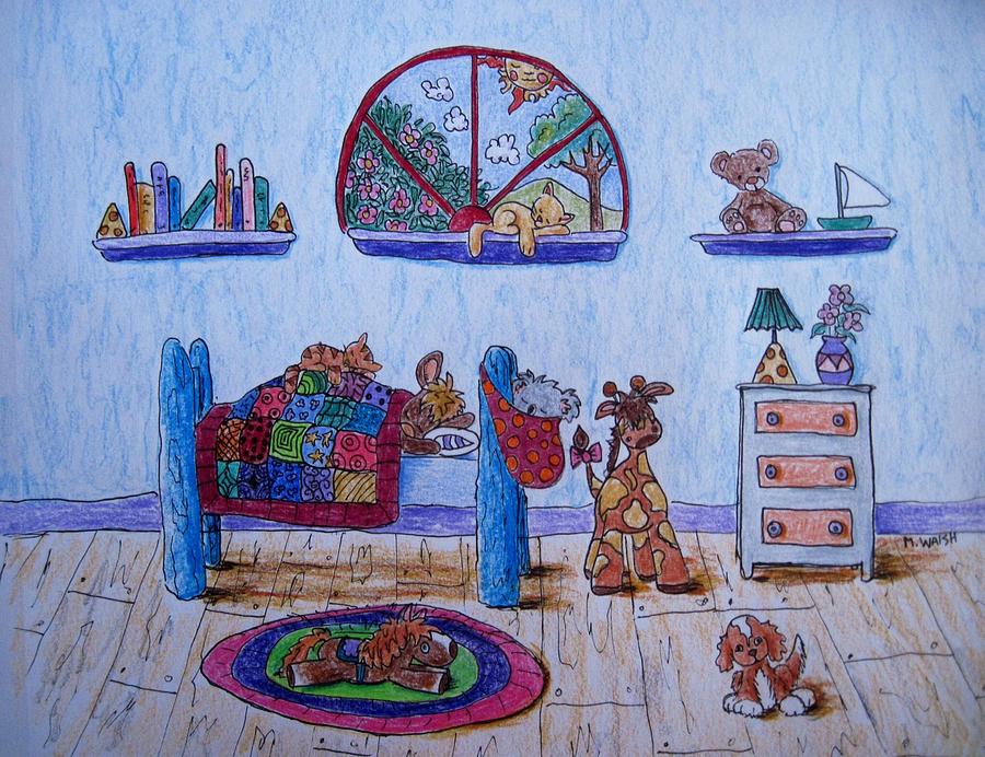 Bedtime mouse 2 Drawing by Megan Walsh