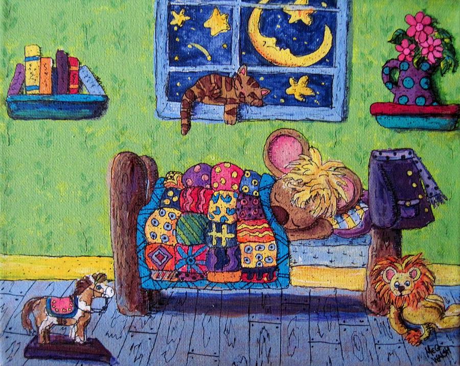 Bedtime mouse Painting by Megan Walsh