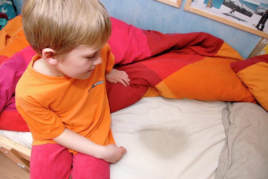 Bed Photograph - Bedwetting by Aj Photo/science Photo Library