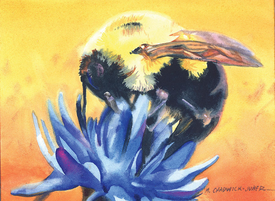Bee Cause I Painting by Marguerite Chadwick-Juner