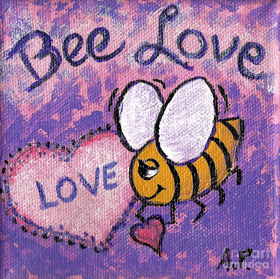Bee Love Painting by Audrey Peaty