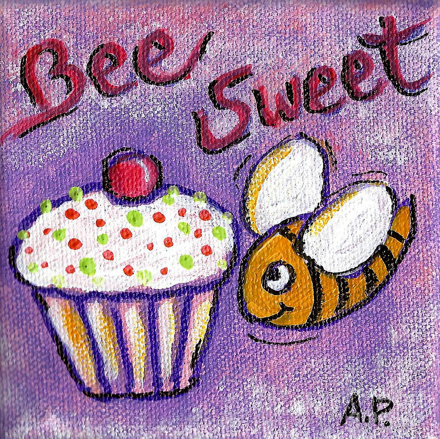 Bee Sweet Painting by Audrey Peaty