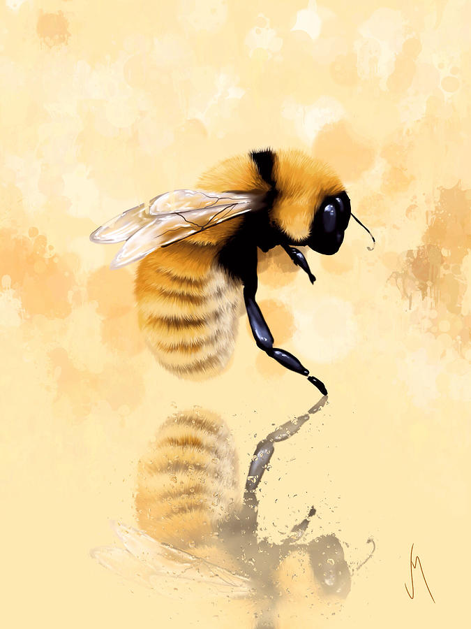 Bee Painting - Bee by Veronica Minozzi