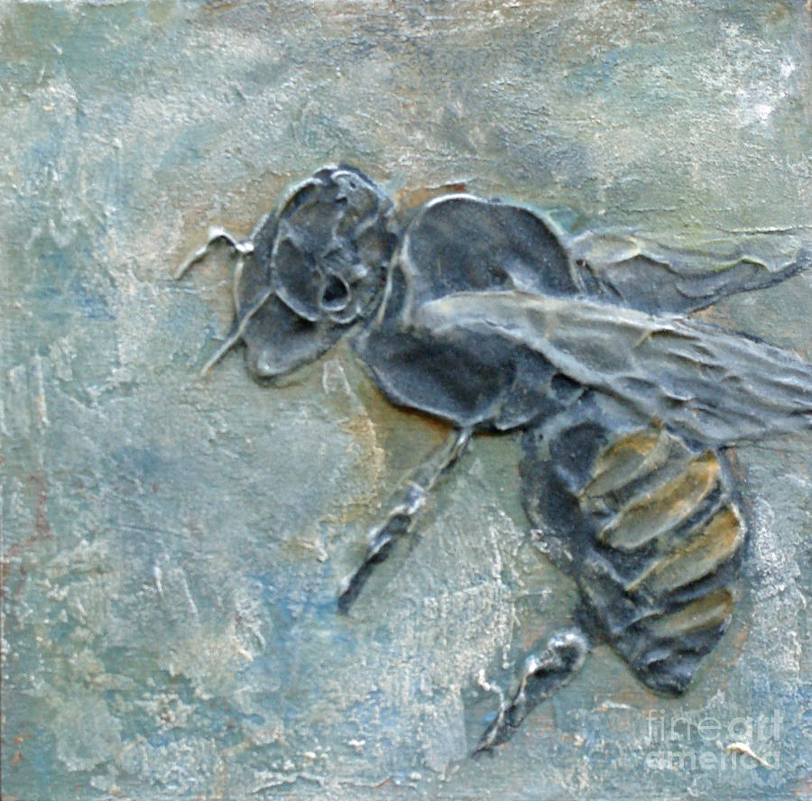 Bee Wary Mixed Media by Phyllis Howard