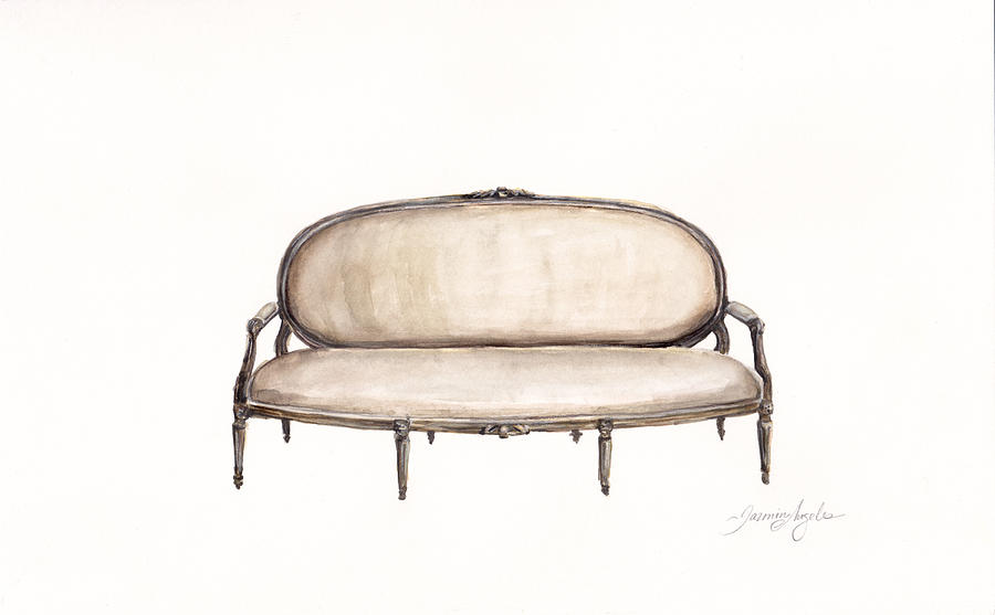Furniture Painting - Beech Settee by Jazmin Angeles