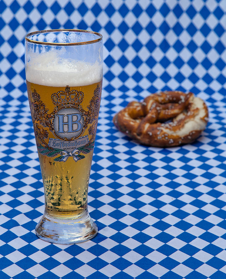 Beer and Pretzel Photograph by Shirley Radabaugh
