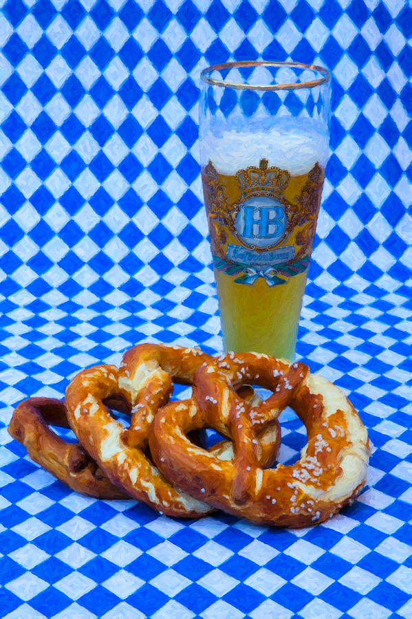 Beer and Pretzels Photograph by Shirley Radabaugh