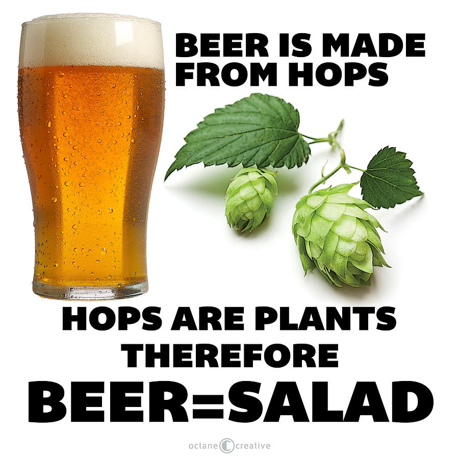 Beer Equals Salad Digital Art by Tim Nyberg