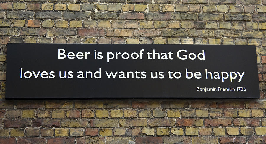 Beer Is Proof Sign Photograph by Sally Weigand