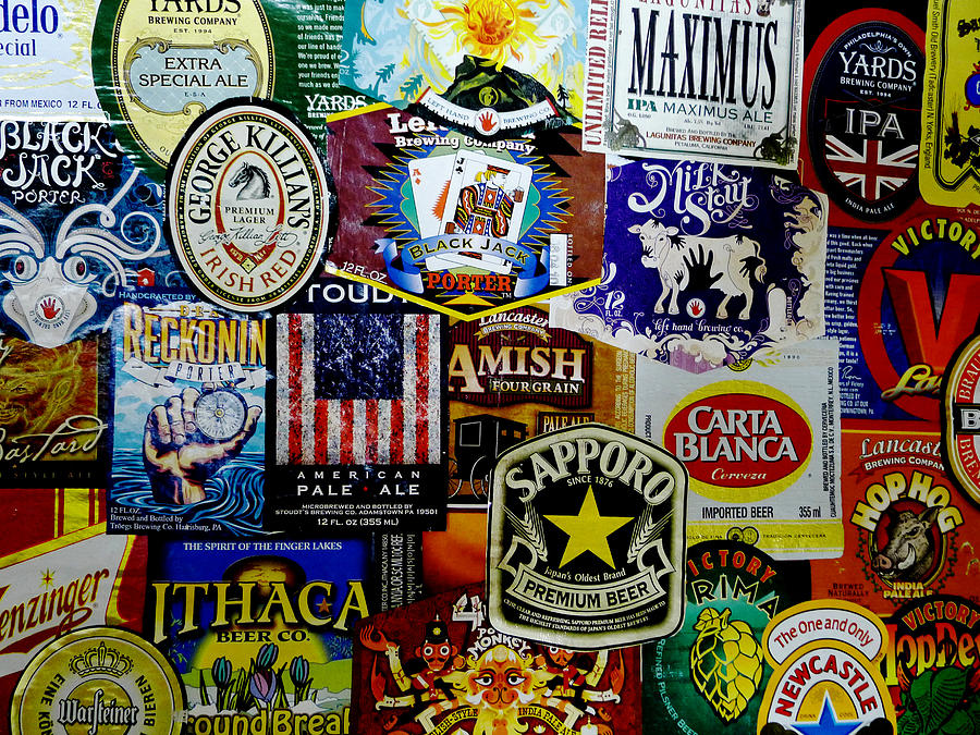 Beer Labels Photograph by Richard Reeve