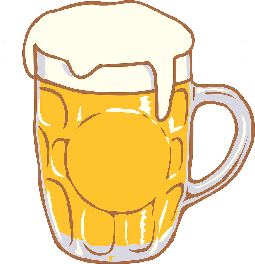 Beer Mug Pint Clipart Design Illustration Digital Art by Keith Hoffart
