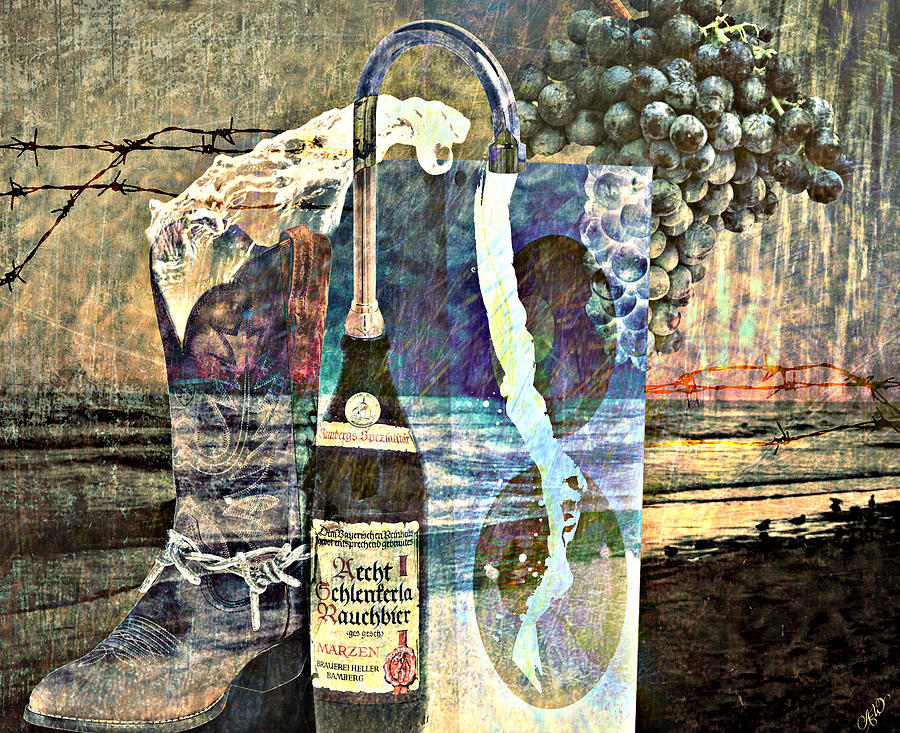 Beer on Tap Mixed Media by Ally  White