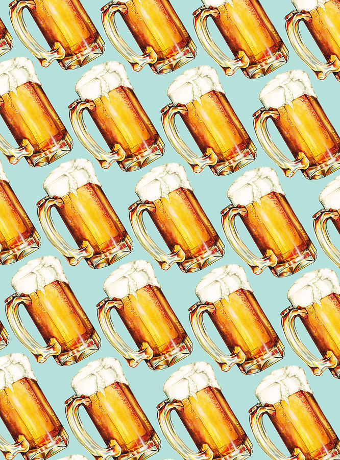 Beer Painting - Beer Pattern by Kelly Gilleran