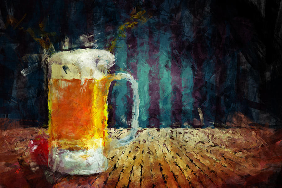 Beer Time Painting by Adam Vance