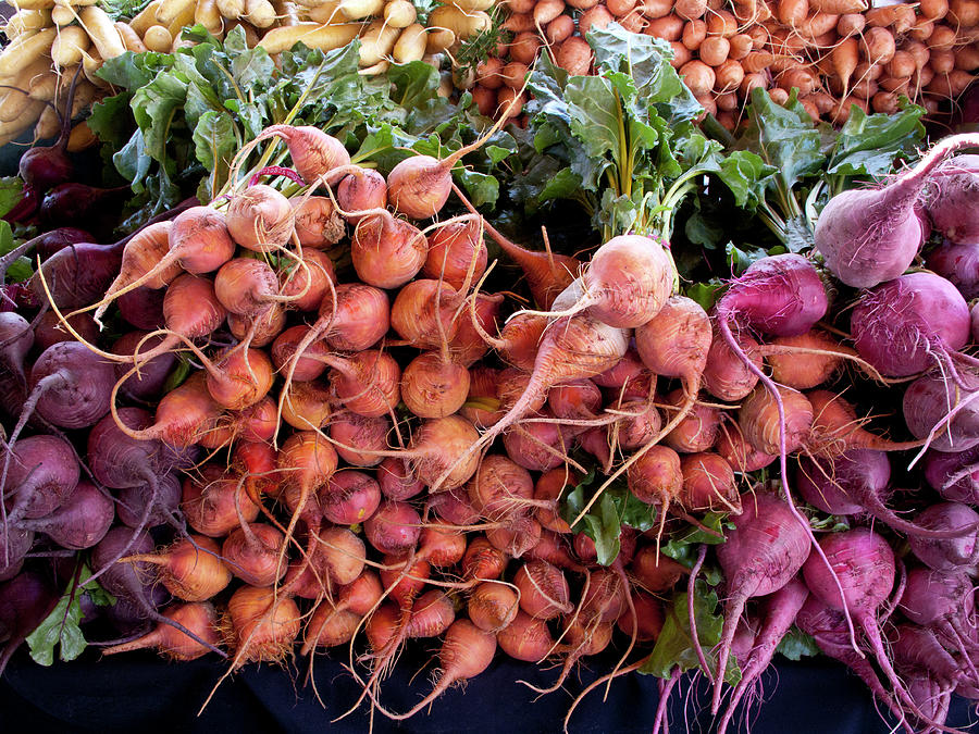 Beet Varieties At A Farmers Market Photograph by Bill Boch