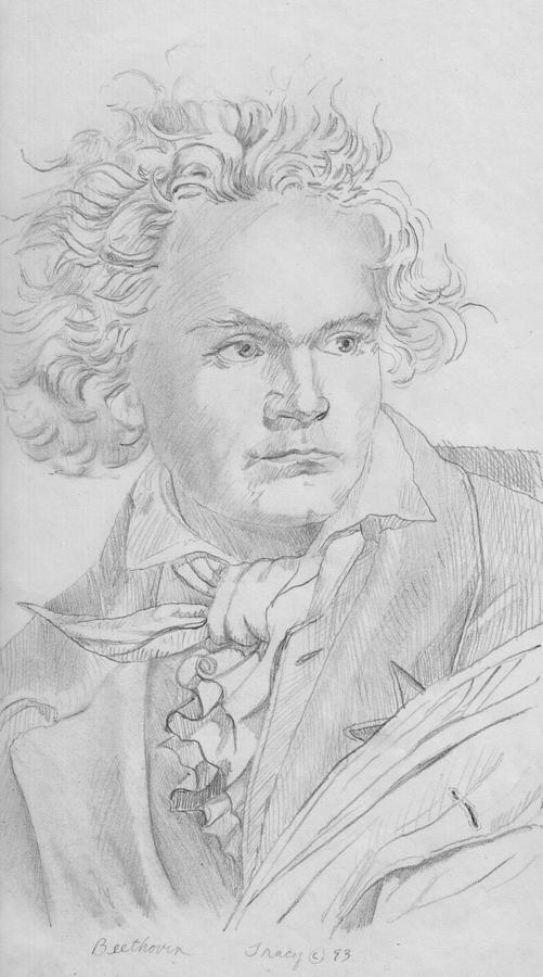 Beethoven Drawing by Robert Tracy