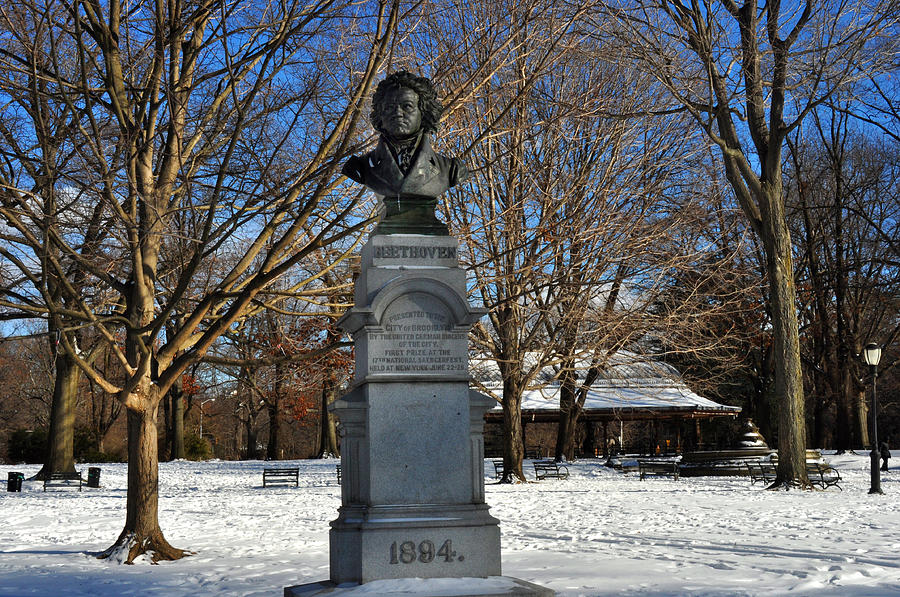 Beethoven statue in Prospect Park Photograph by Diane Lent