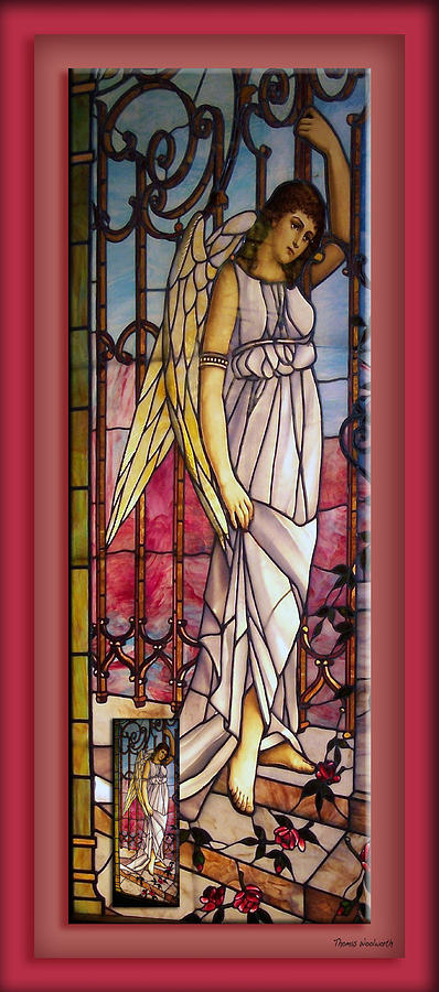 Before and After Sample Art 28 Angel Stained Glass Window Photograph by Thomas Woolworth