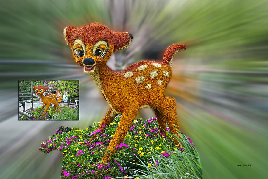Before and After Sample Art 30 Disney Floral Bambi Photograph by Thomas Woolworth