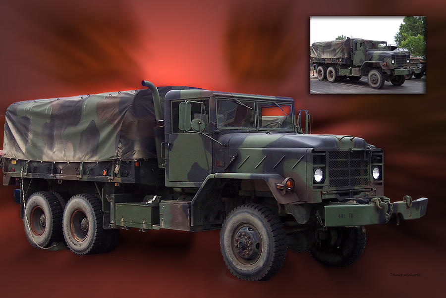 Before and After Sample Art 41 US Military Truck Photograph by Thomas Woolworth