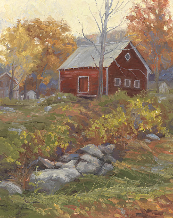 Fall Painting - Before Sunrise by Lucie Bilodeau