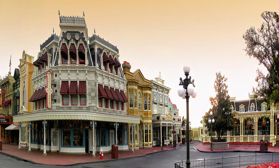 Before The Gates Open Main Street Magic Kingdom Photograph by Thomas Woolworth