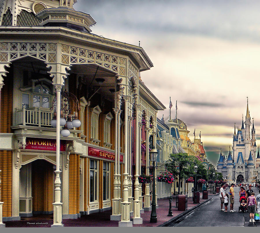 Castle Photograph - Before The Gates Open Main Street Magic Kingdom WDW by Thomas Woolworth