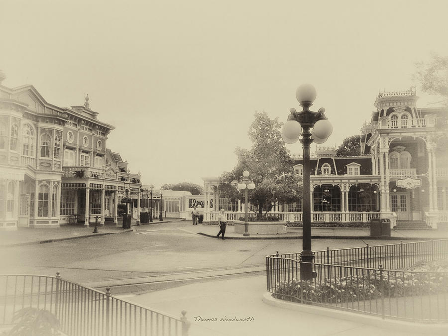 Before The Gates Open WDW in Heirloom Photograph by Thomas Woolworth
