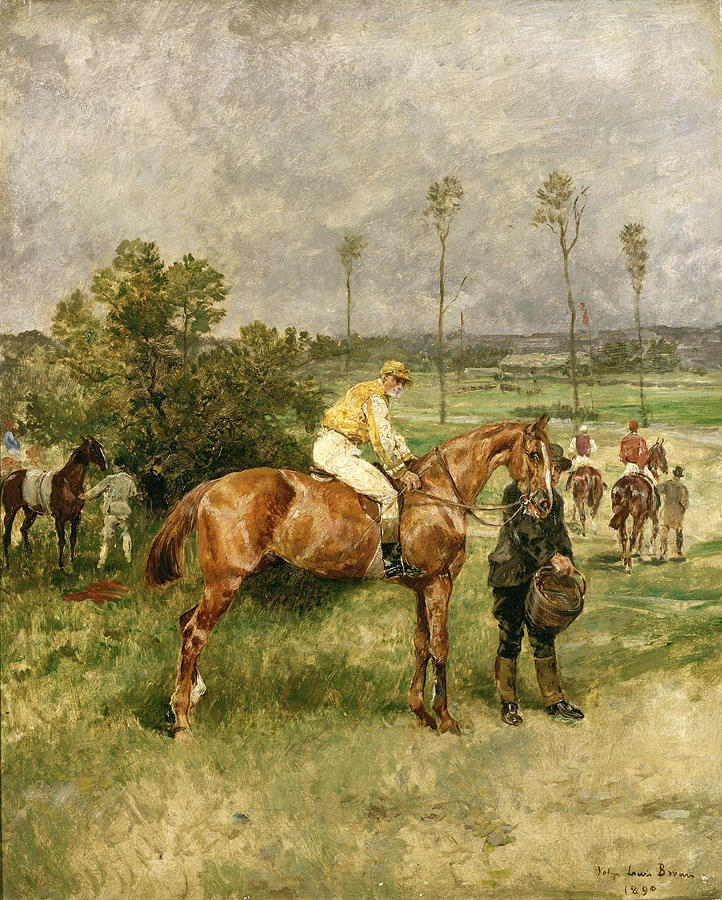 Horse Painting - Before the Start by John Lewis Brown